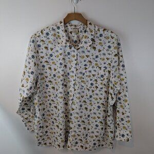 Duluth Trading Co. Women's Wrinklefighter Button Up Shirt, Sz 3X
